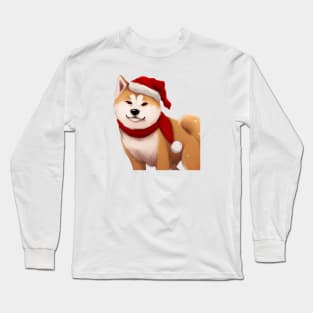 Cute Akita Inu Drawing Long Sleeve T-Shirt